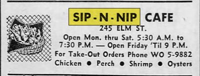 Sip-N-Nip - Mar 1957 Ad